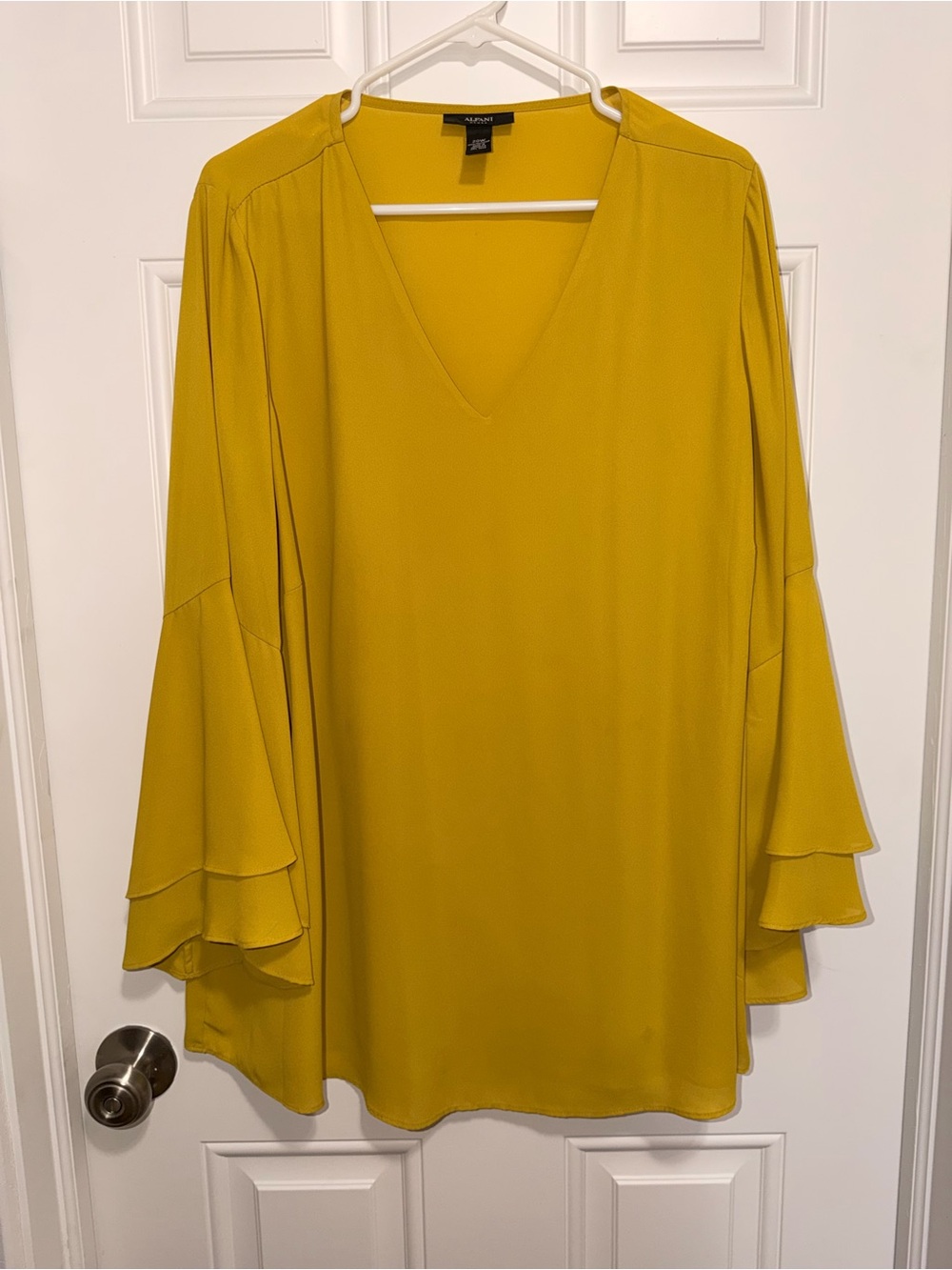 Alfani Woman Mustard Yellow Blouse
